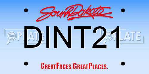 DINT21 South Dakota License Plate
