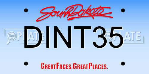 DINT35 South Dakota License Plate