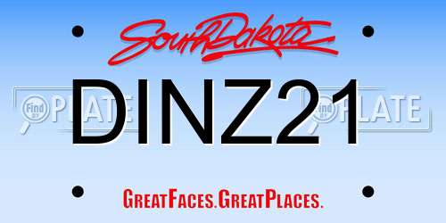 DINZ21 South Dakota License Plate