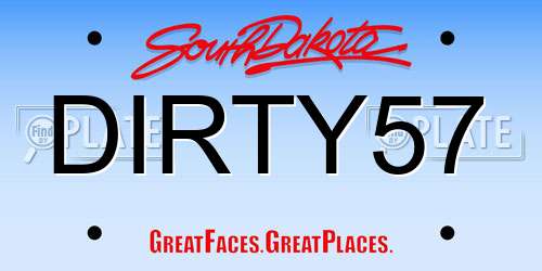 DIRTY57 South Dakota License Plate