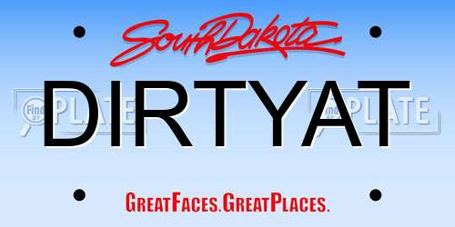 DIRTYAT South Dakota License Plate