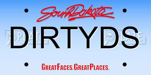 DIRTYDS South Dakota License Plate