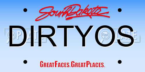 DIRTYOS South Dakota License Plate