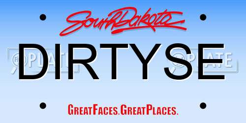 DIRTYSE South Dakota License Plate