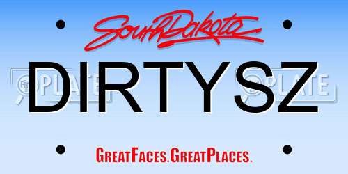 DIRTYSZ South Dakota License Plate