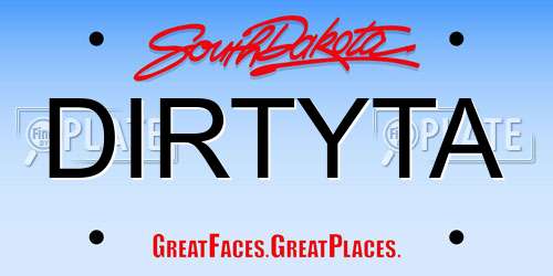 DIRTYTA South Dakota License Plate