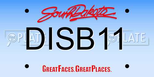 DISB11 South Dakota License Plate
