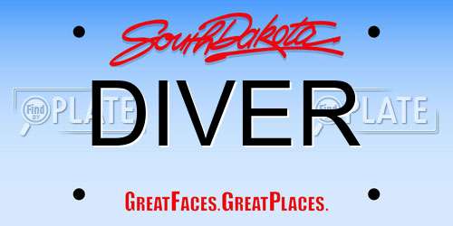 DIVER South Dakota License Plate