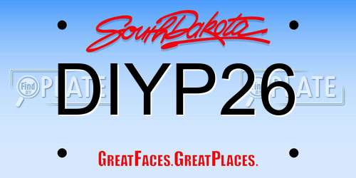 DIYP26 South Dakota License Plate