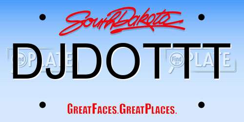 DJDOTTT South Dakota License Plate