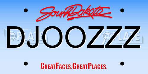 DJOOZZZ South Dakota License Plate