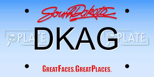 DKAG South Dakota License Plate