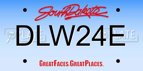 DLW24E South Dakota License Plate