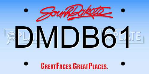 DMDB61 South Dakota License Plate