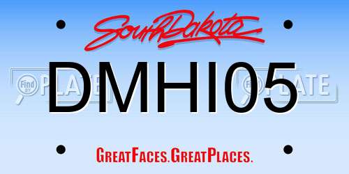 DMHI05 South Dakota License Plate