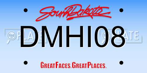DMHI08 South Dakota License Plate