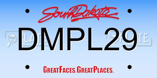 DMPL29 South Dakota License Plate