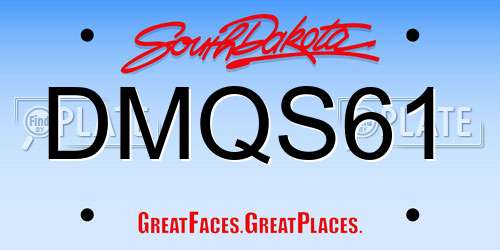DMQS61 South Dakota License Plate