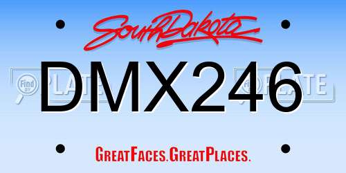 DMX246 South Dakota License Plate