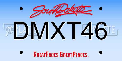 DMXT46 South Dakota License Plate