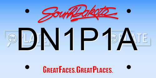 DN1P1A South Dakota License Plate