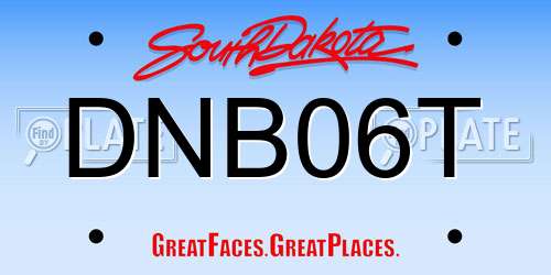 DNB06T South Dakota License Plate