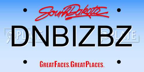 DNBIZBZ South Dakota License Plate