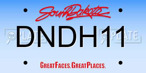 DNDH11 South Dakota License Plate