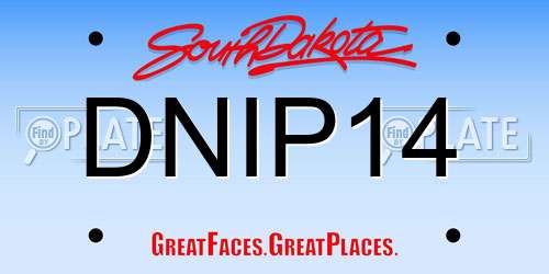 DNIP14 South Dakota License Plate