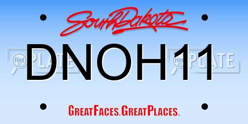 DNOH11 South Dakota License Plate