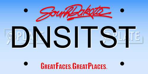 DNSITST South Dakota License Plate