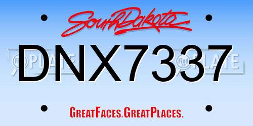 DNX7337 South Dakota License Plate