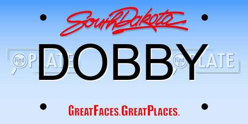 DOBBY South Dakota License Plate