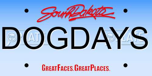 DOGDAYS South Dakota License Plate