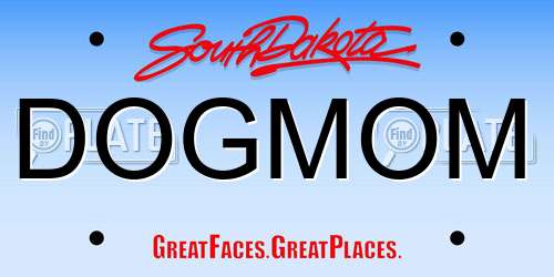 DOGMOM South Dakota License Plate