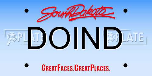 DOIND South Dakota License Plate