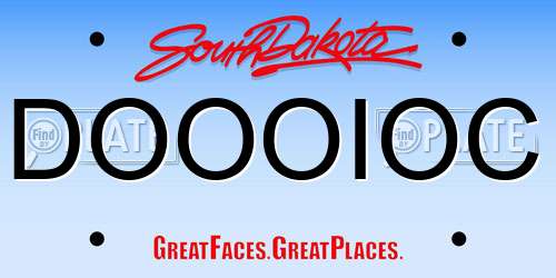 DOOOIOC South Dakota License Plate