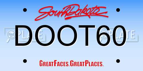 DOOT60 South Dakota License Plate