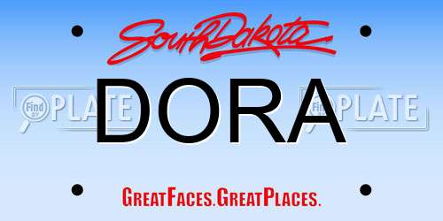 DORA South Dakota License Plate