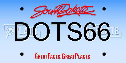 DOTS66 South Dakota License Plate