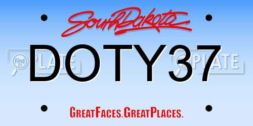 DOTY37 South Dakota License Plate
