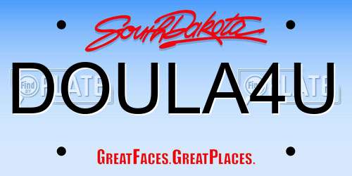 DOULA4U South Dakota License Plate