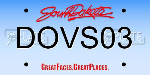 DOVS03 South Dakota License Plate