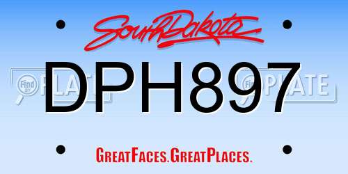 DPH897 South Dakota License Plate