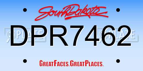 DPR7462 South Dakota License Plate