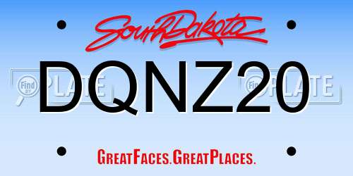 DQNZ20 South Dakota License Plate