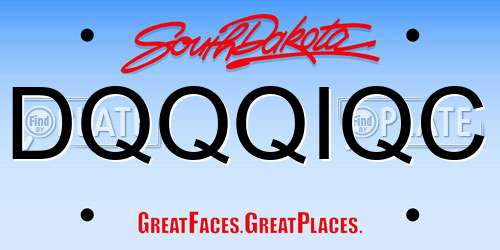 DQQQIQC South Dakota License Plate