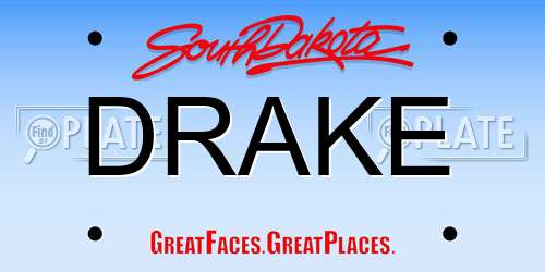 DRAKE South Dakota License Plate