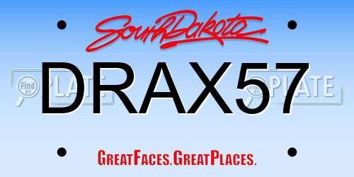 DRAX57 South Dakota License Plate