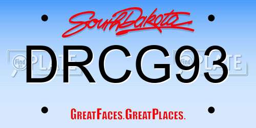 DRCG93 South Dakota License Plate